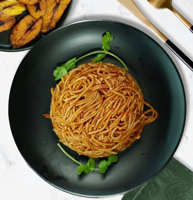 Spaghetti Jollof.
