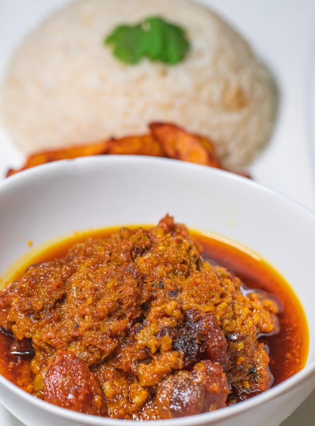 Designer Stew and White Rice.